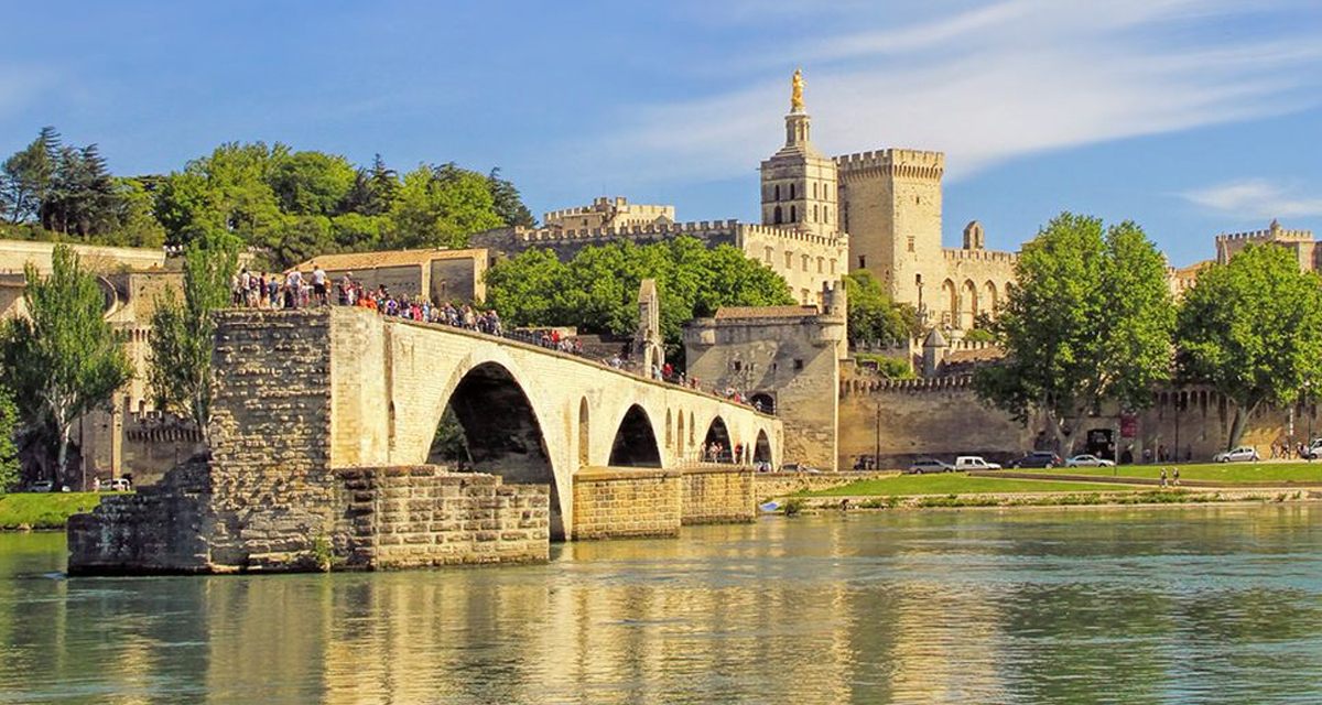 Pont Saint-Bénézet and the Palais des Papes in Avignon on the Rhône, a highlight of France river cruises in 2027